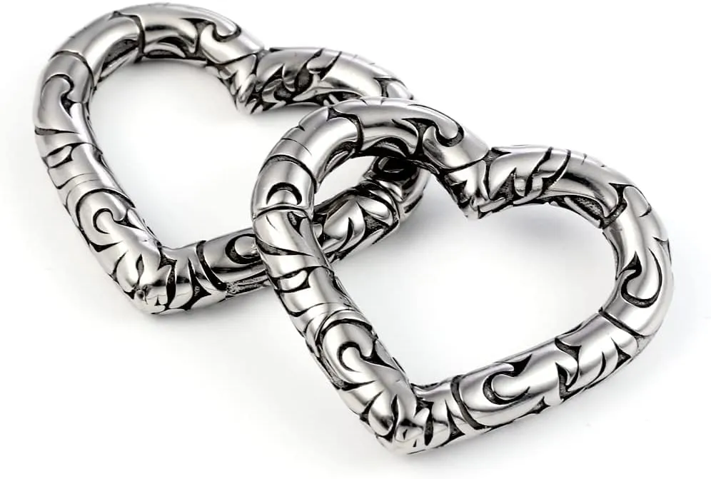 4mm-6mm(5g-2g) Hypoallergenic 316L Stainless Steel Heart Ear Weights Hangers For Stretched Ear Lobe Piercing Ear Plugs Gauges Body Jewelry