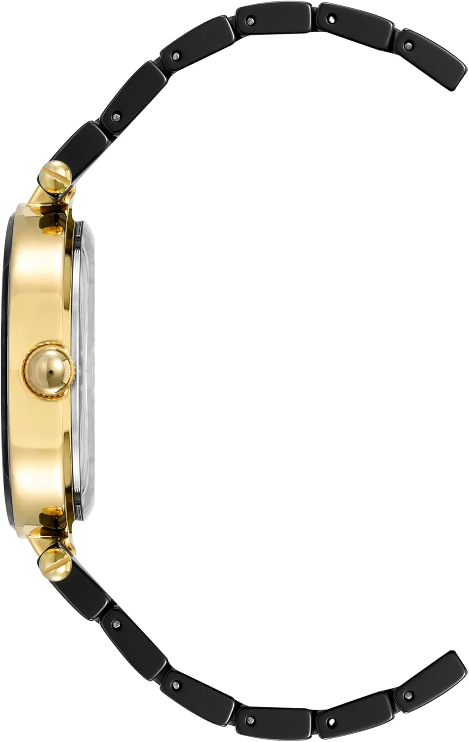 Anne Klein Women's Black Ceramic Bracelet Watch with Diamond Accent