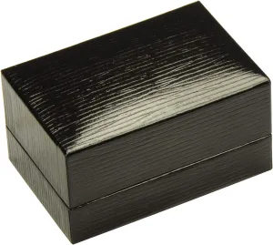 Black Double Ring Box Luxury Textured Leatherette Exterior and Satin Top Material Black Couple Ring Jewelry Gift Holder Box for Wedding, Proposal, Engagement, Birthday, Valentine' Day, Mother's Day, Father'day, Christmas...Size 3(W)*2(D)*1.6(H)