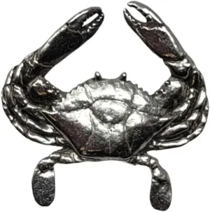 Crab Pewter Lapel Pin Brooch - USA Made - Hand Crafted-L8