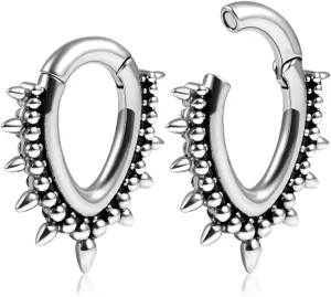 DOEARKO 2PCS Ear Gauges Ear Hangers Weights for Stretched Ear Plugs Body Piercing Tunnels 316 Stainless Steel Hypoallergenic Body Jewelry