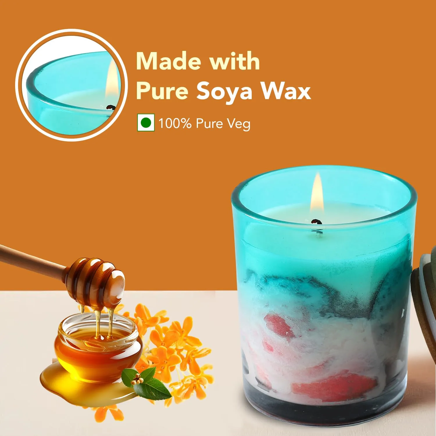 Ekhasa Scented Candles for Gift Set | Aroma Soy Wax Jar Candles for Gifting | Candles for Home Decor Fragrance | Perfume Candles for Home | Aromatherapy Aroma Romantic Scented Candles for Bedroom