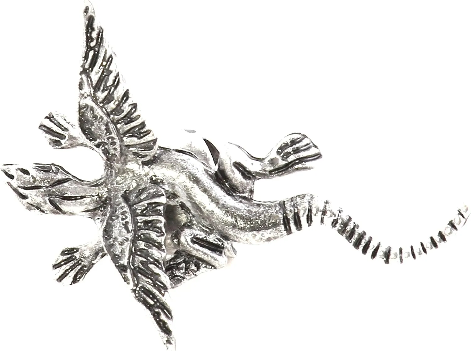 Flying Lizard Dragon Ear Cuff Metal Wrap Silver Tone CE23 Fantasy Earring Fashion Jewelry