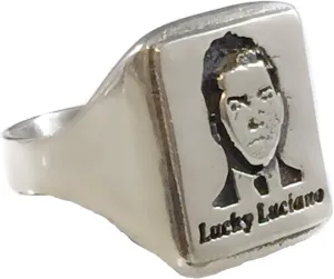 Jewelry Designer Lucky Luciano Italian Mafia Portrait Ring Sterling Silver (7)
