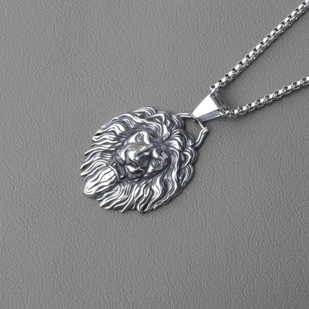 JWM Men's Pendant Necklace for Men Women with 23.6'' Stainless Steel Square Pearl Chain