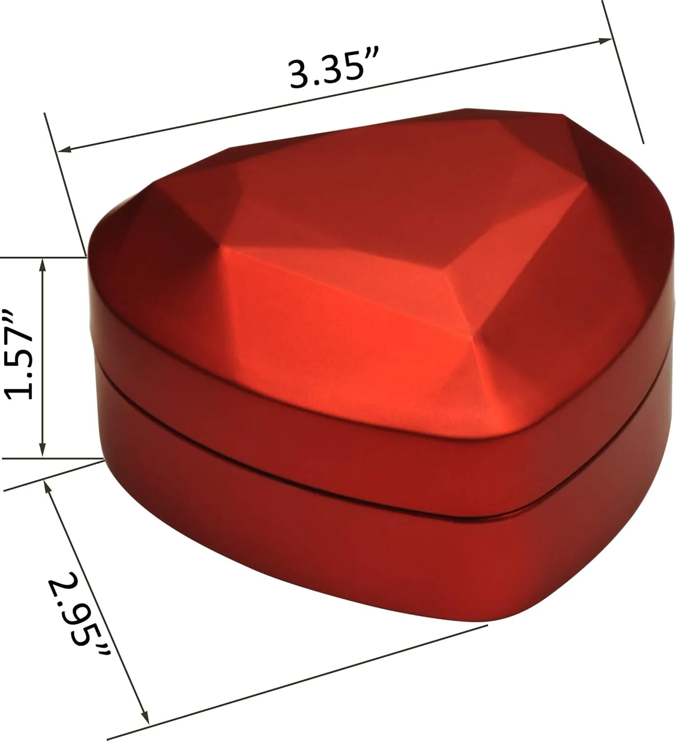 LED Red Necklace Pendant Box for Wedding, Engagement, Birthday, Valentine' Day, Mother's Day, Father's Day, Christmas...Luxury Heart Shaped Design LED Necklace Pendant Chain Jewelry Gift Box with