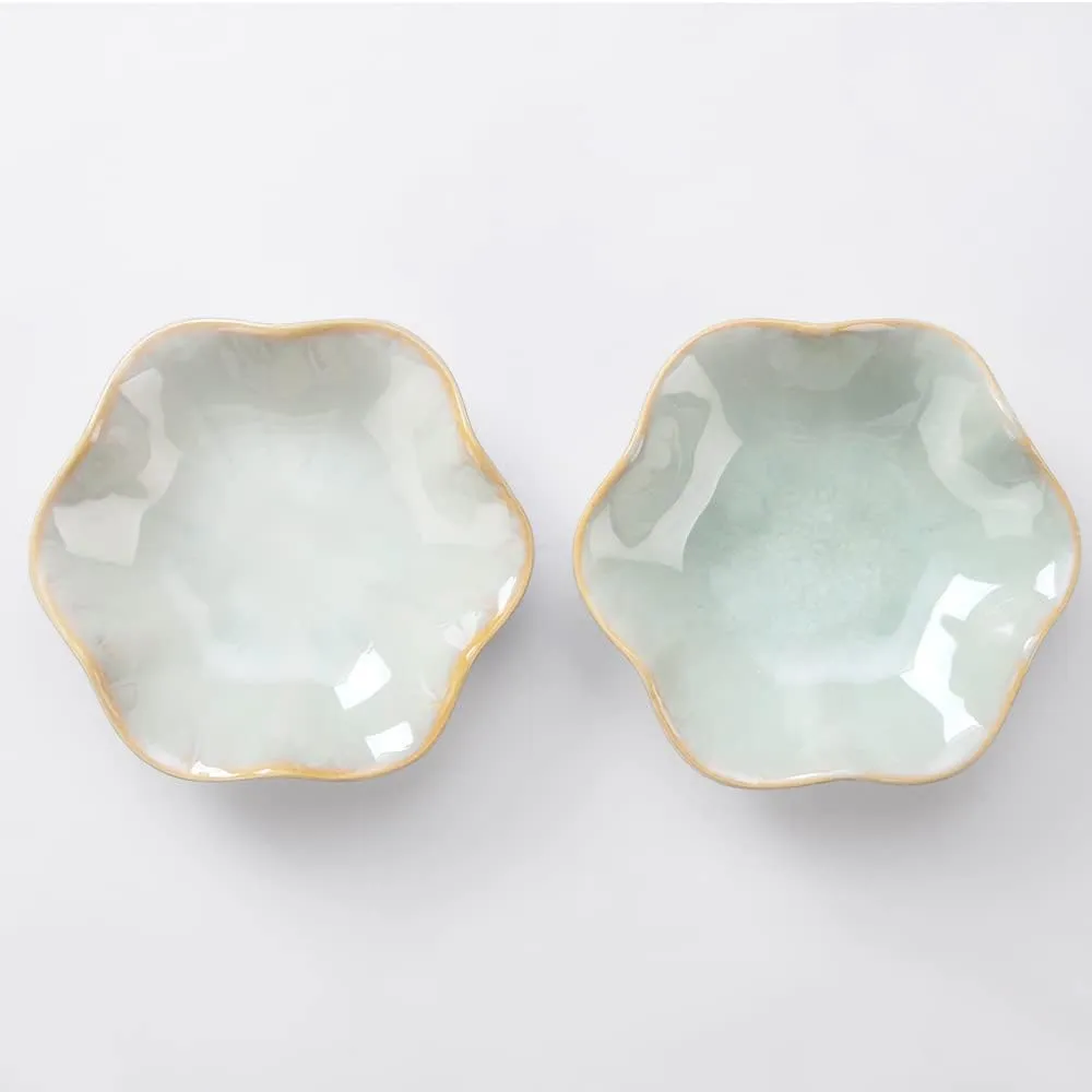 Lotus Leaf Shape Decorative Ring Tray, Small Key Bowl, Ceramic Trinket Tray Jewelry Dish Organizing Necklace Earrings, Home Decoration for Mom Best Friend Sister, Light Green.