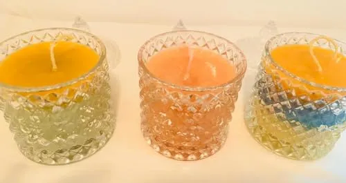 Mio Dio Candle Jars for Home Decor,Living Room,Dinning Room and Kitchen. (Set of 3)