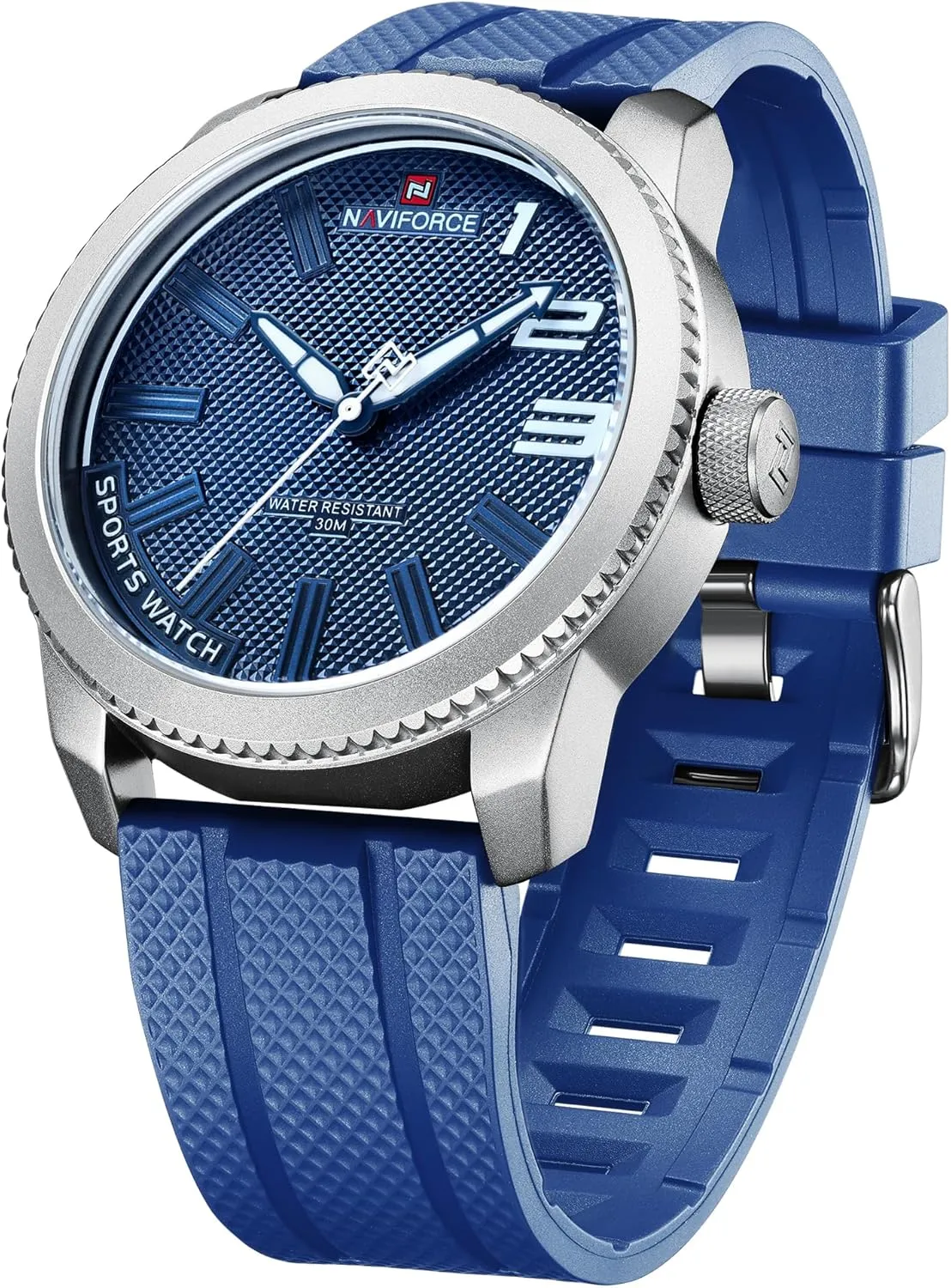 NAVIFORCE Sport Waterproof Watches for Students Boys Men, Silicone Band Watch with Second Hand