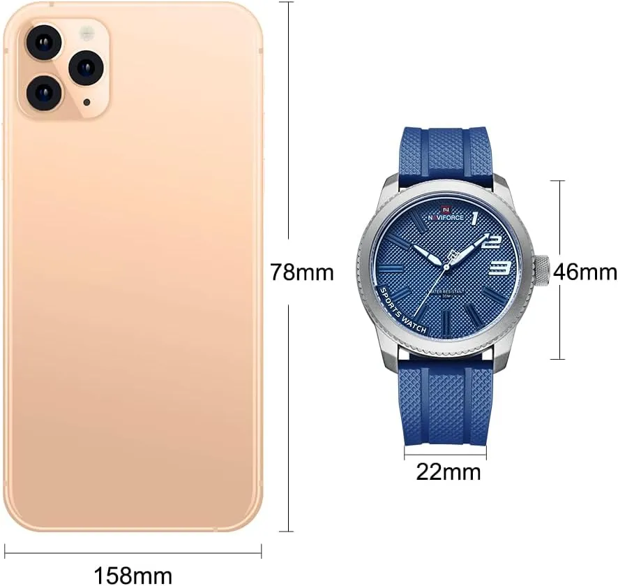 NAVIFORCE Sport Waterproof Watches for Students Boys Men, Silicone Band Watch with Second Hand