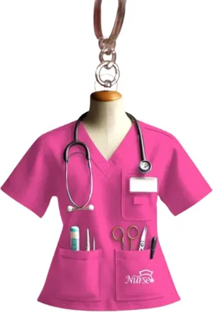 Personalized Keychain, Nurse Uniform Custom Name Personalized Keychain Custom Name