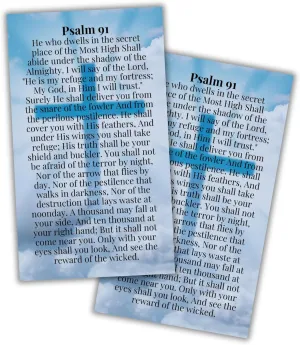 Psalms 91 Bible Verse Wallet Card | 30pk 2x3.5 Prayer Card Umbrella of Protection Shelter Whoever Dwells Rest in Shadow Poster Wall Art Bracelet Driving Keychain First Time Drivers Angel