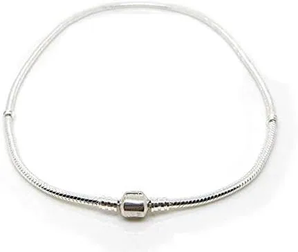 Snake Chain Necklace Silver Plated fit Pandora Charms Beads Jewelry