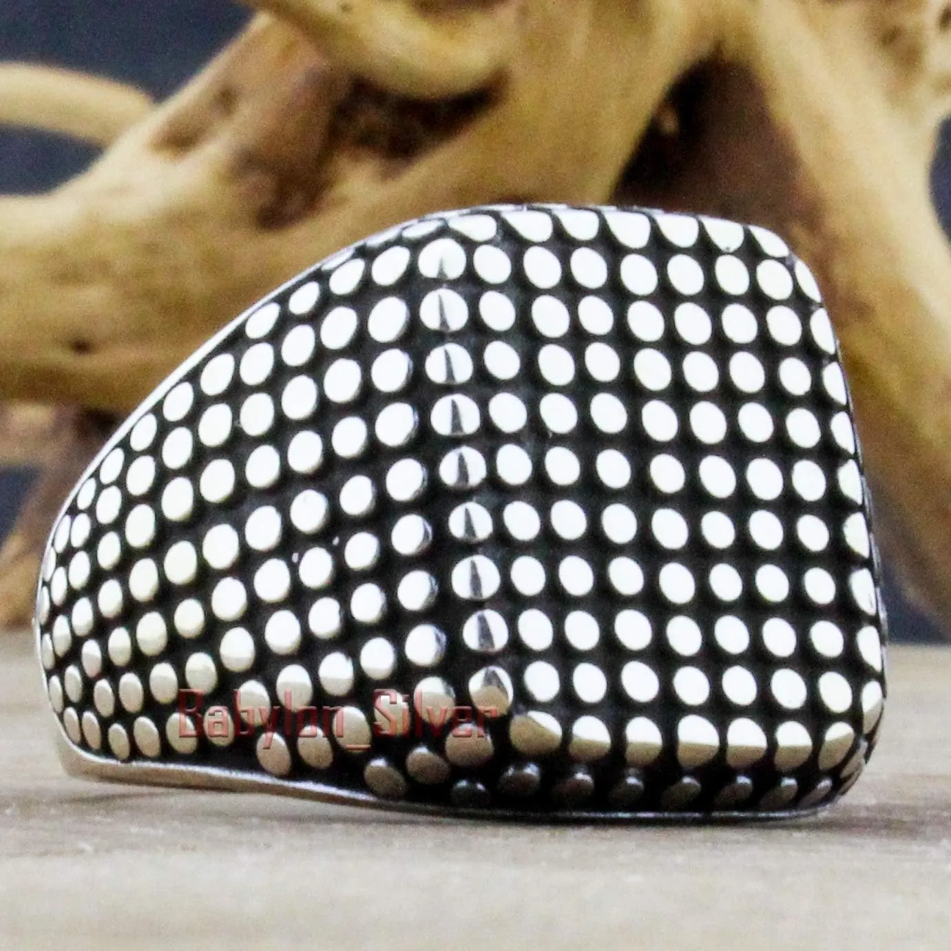 Solid 925 Sterling Silver Heavy Luxury Turkish Men's Ring