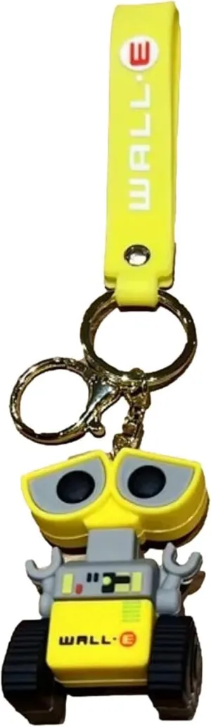 TCB Creations Wall E Robot Cartoon Character 3D Silicone Charm Keychain