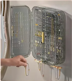 Wall Mounted Jewelry Organizer Wall,Stud Earring Wall Organizer,No Punching Wall Hanging Jewelry Organizer Used to Match Wall Decor,Wall Jewelry Organizer Wall Mounted For Girls Women